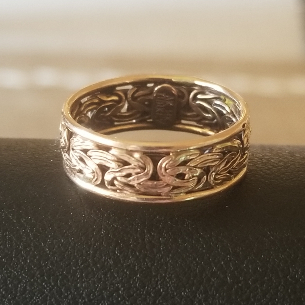 14K Rose Gold Byzantine Ring